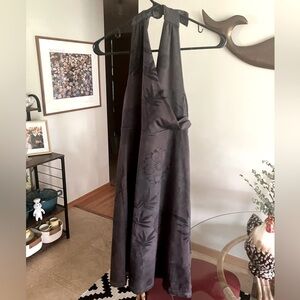 $89 Title Nine halter activewear dress with crossover bodice & built in bra Sz S